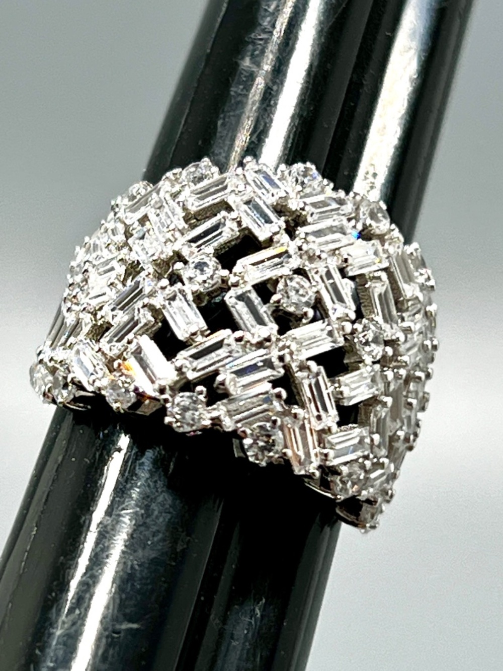 Sterling Silver & Cubic Zirconia Women’s Cocktail Ring